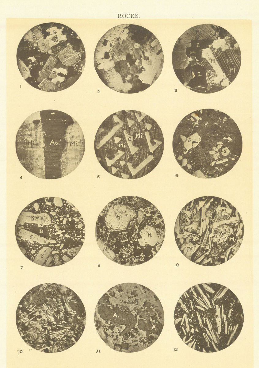 Rocks. Geology 1907 old antique vintage print picture
